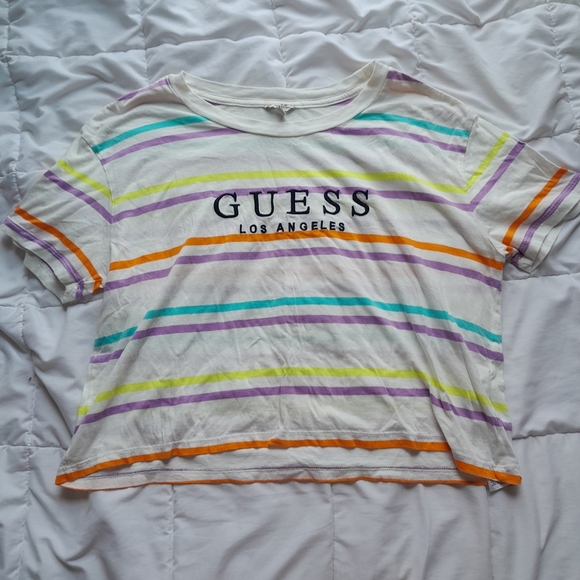 Guess striped cropped t-shirt - Picture 2 of 4